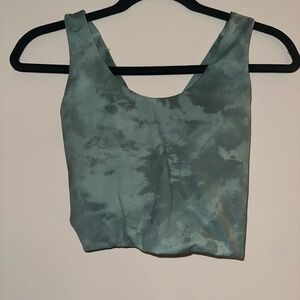 Green Criss-Cross Back Sports Bra